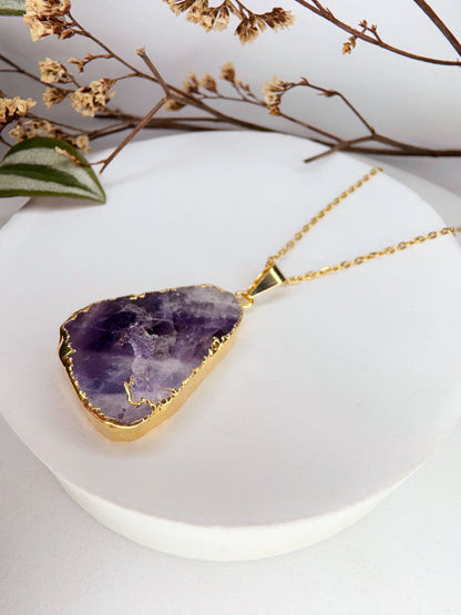Colar ametista - fatiada