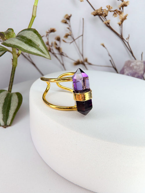 Anel mercúrio - Ametista