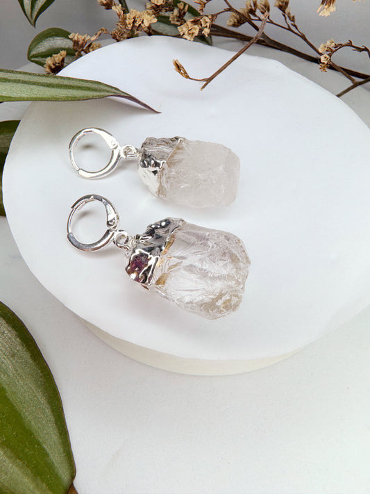 Brinco Júpiter - Quartzo de cristal bruto