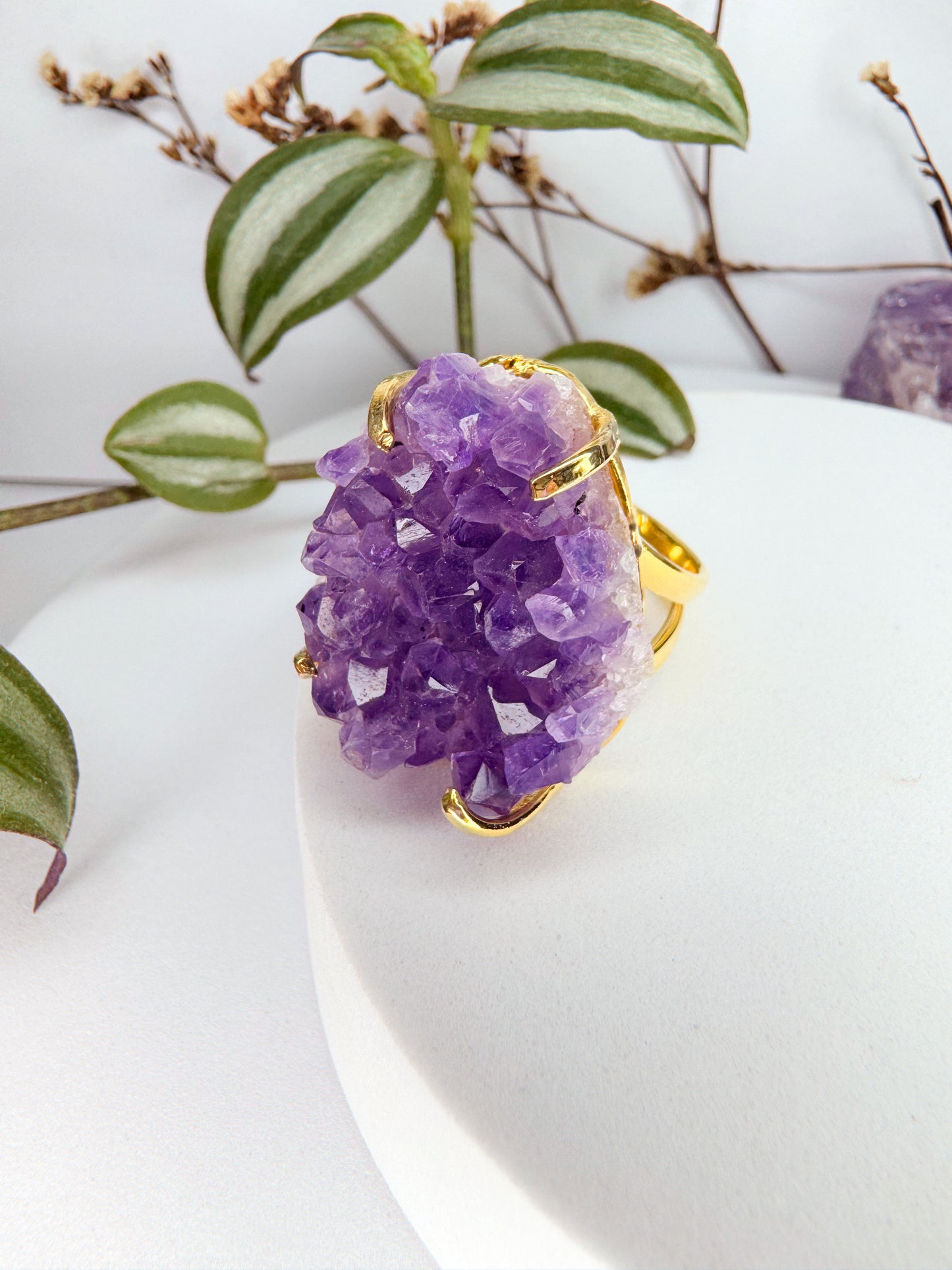 Anel asteroide - Drusa de ametista