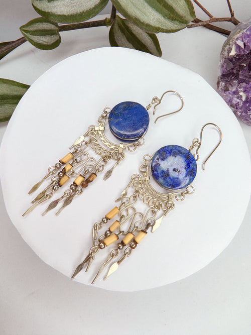 Brinco Nostalgia - Lápis lazulli