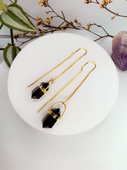 Brinco zen - Ônix lapidado