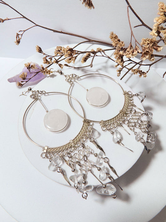 Brinco Nostalgia - Quartzo transparente