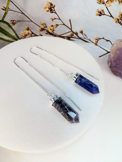 Brinco zen - Sodalita lapidada