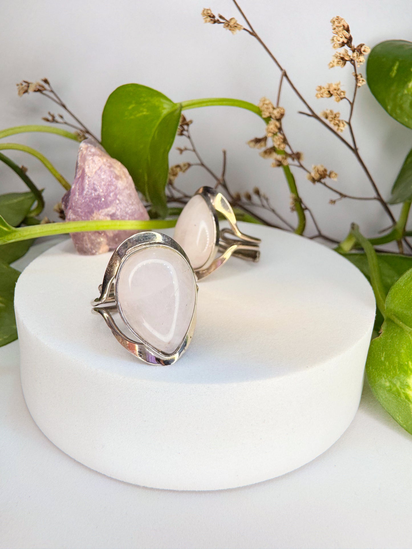 Anel Aura - Quartzo rosa