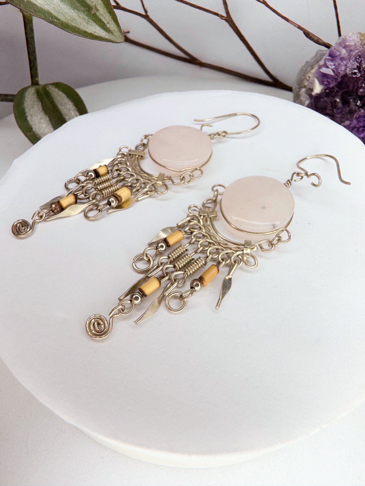 Brinco Nostalgia - Quartzo rosa