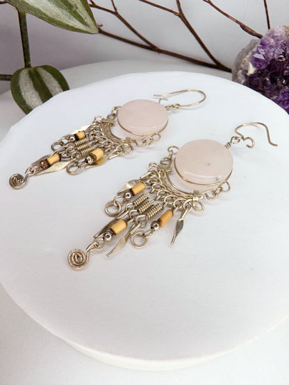 Brinco Nostalgia - Quartzo rosa