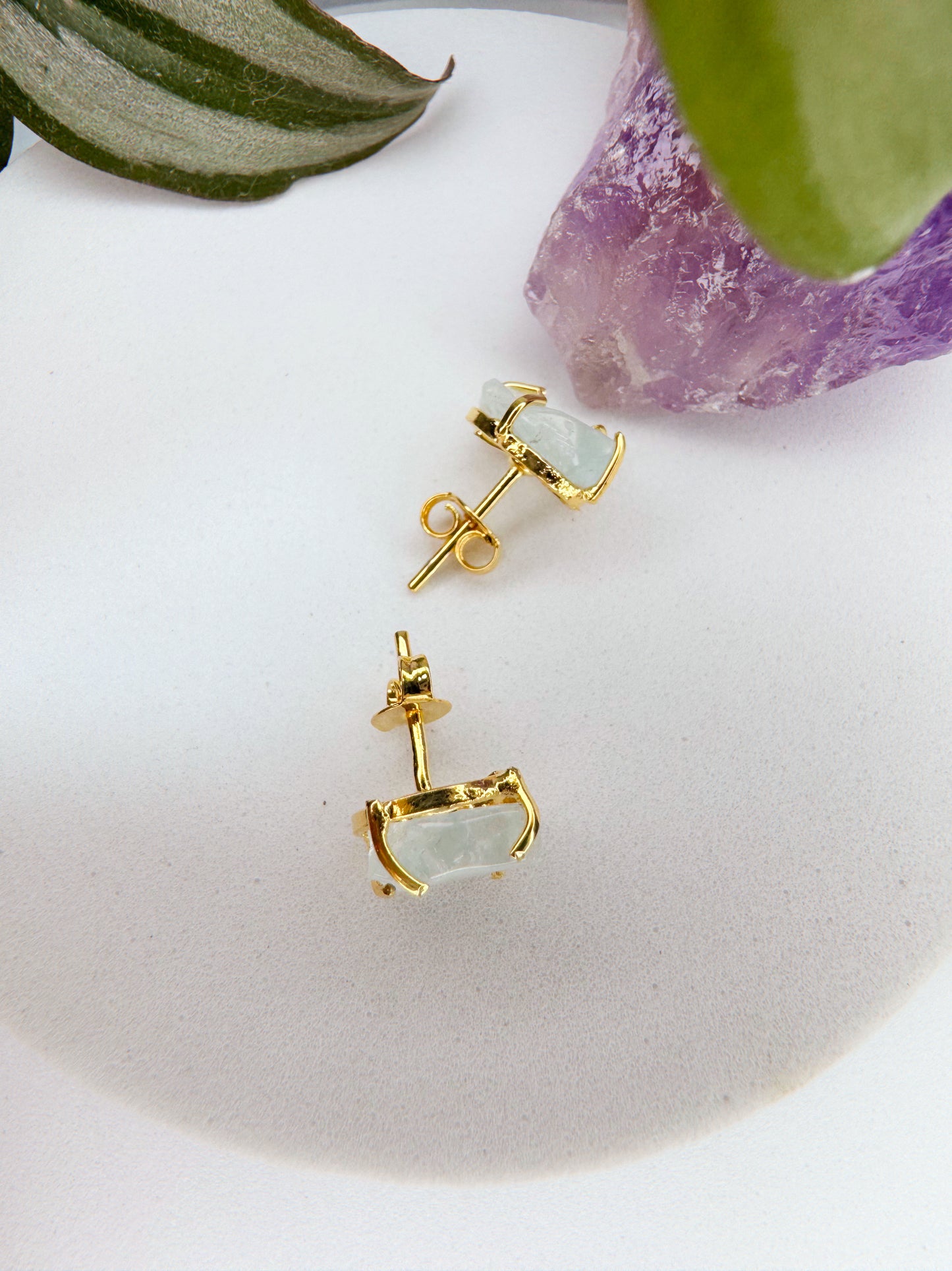 Brinco magia - agua marinha