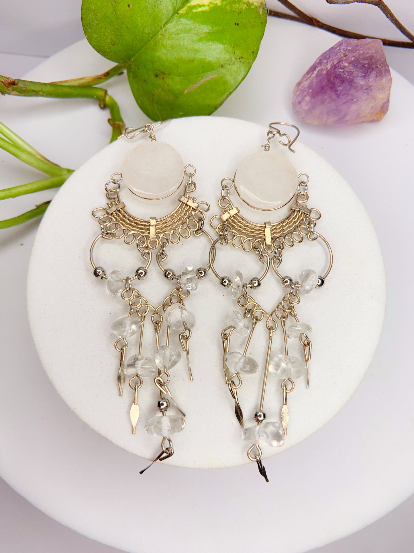 Brinco Nostalgia - Quartzo transparente