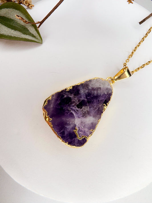 Colar ametista - fatiada