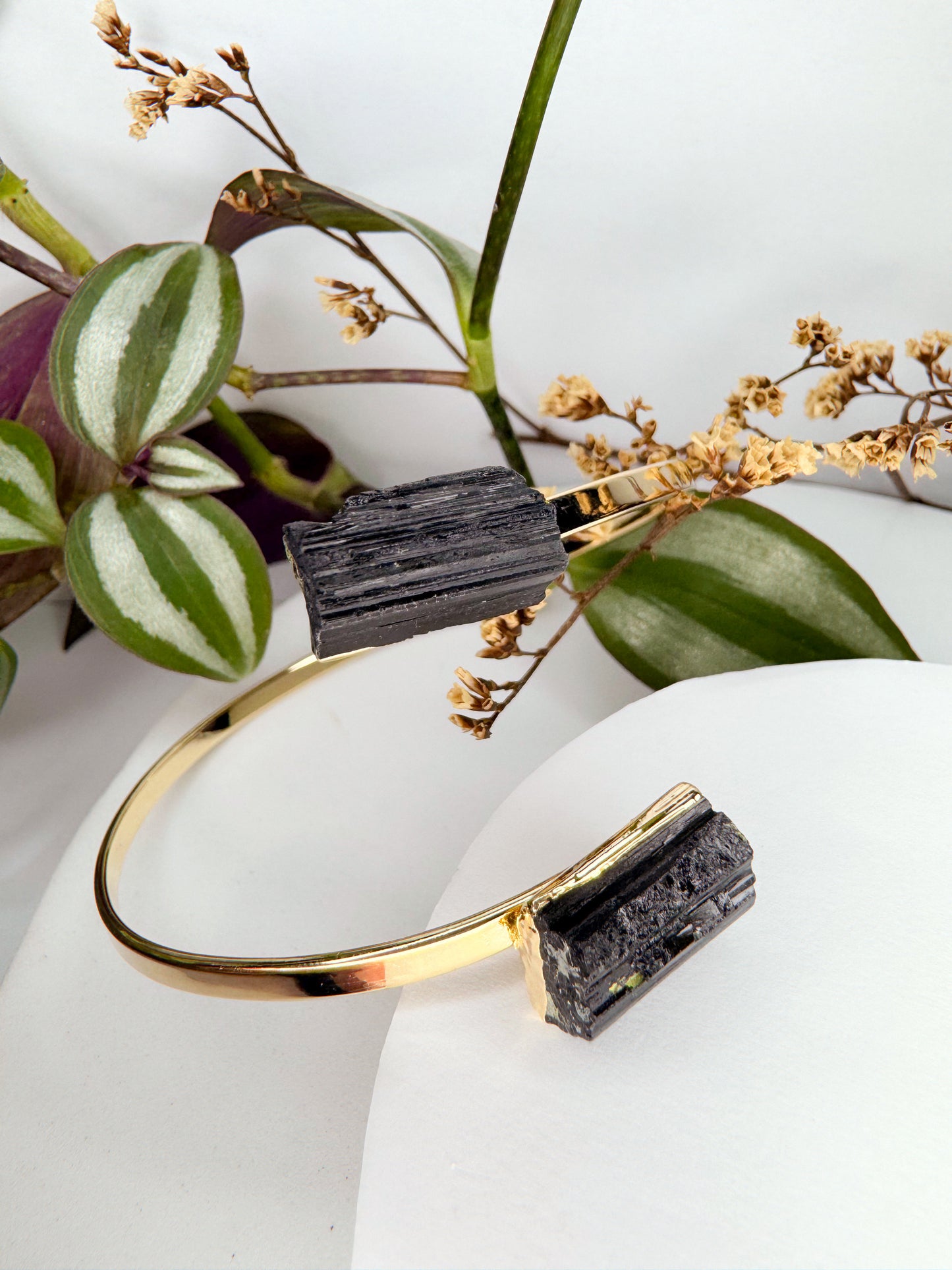 Bracelete cometa - turmalina negra