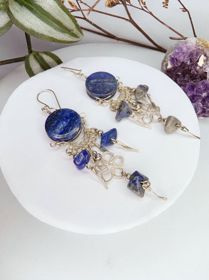 Brinco Nostalgia - Lápis lazulli