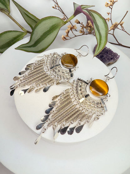 Brinco Nostalgia Aço - Olho de Tigre