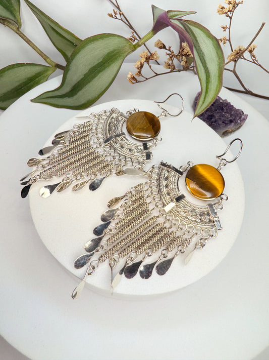 Brinco Nostalgia Aço - Olho de Tigre