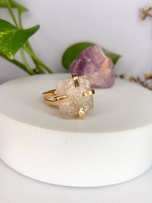 Anel maga - quartzo fume