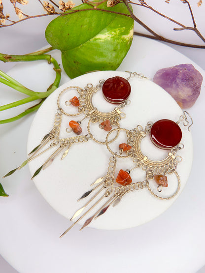 Brinco nostalgia - Cornalina