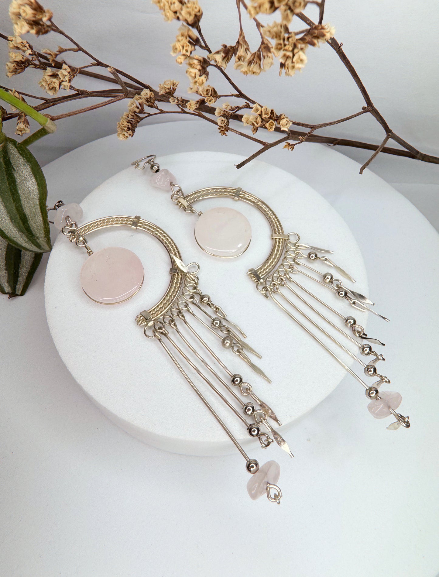 Brinco Nostalgia - Quartzo rosa