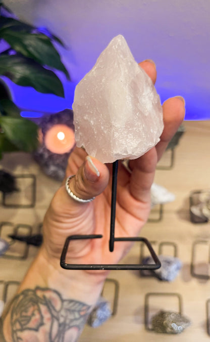 Base de cristal - Quartzo rosa