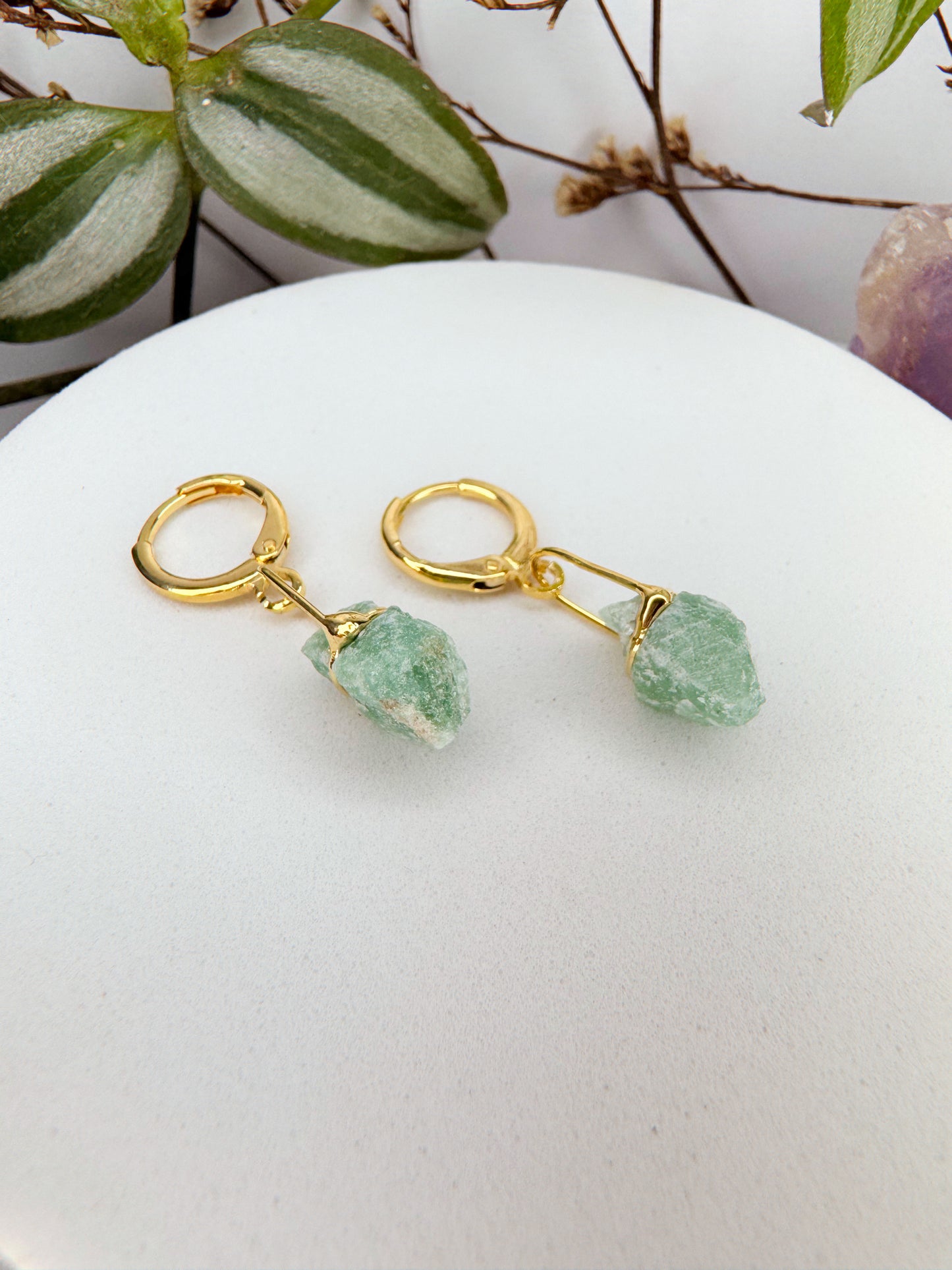 Brinco júpiter - Quartzo Verde