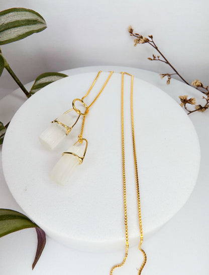 Colar cósmico  - Selenita Branca