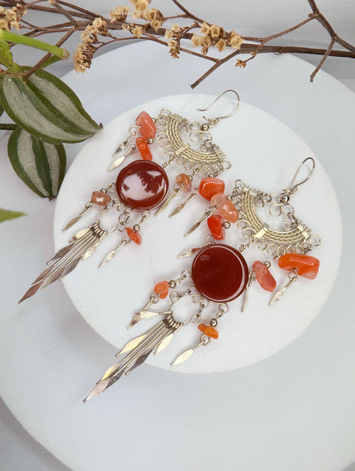 Brinco nostalgia - Cornalina