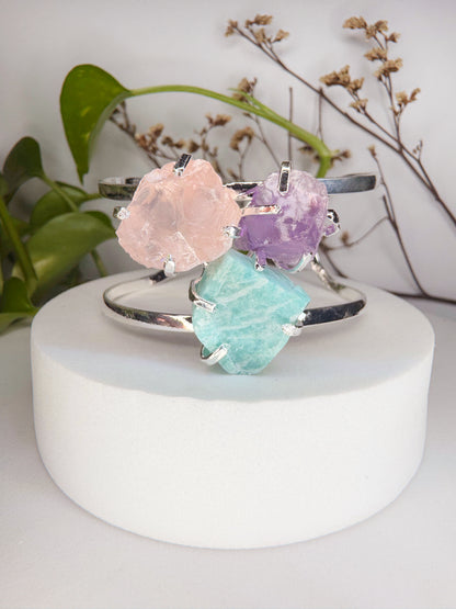 Bracelete Astro - Amazonita, Quartzo rosa e Ametista
