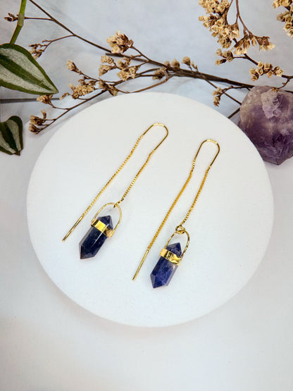 Brinco zen - Sodalita lapidada