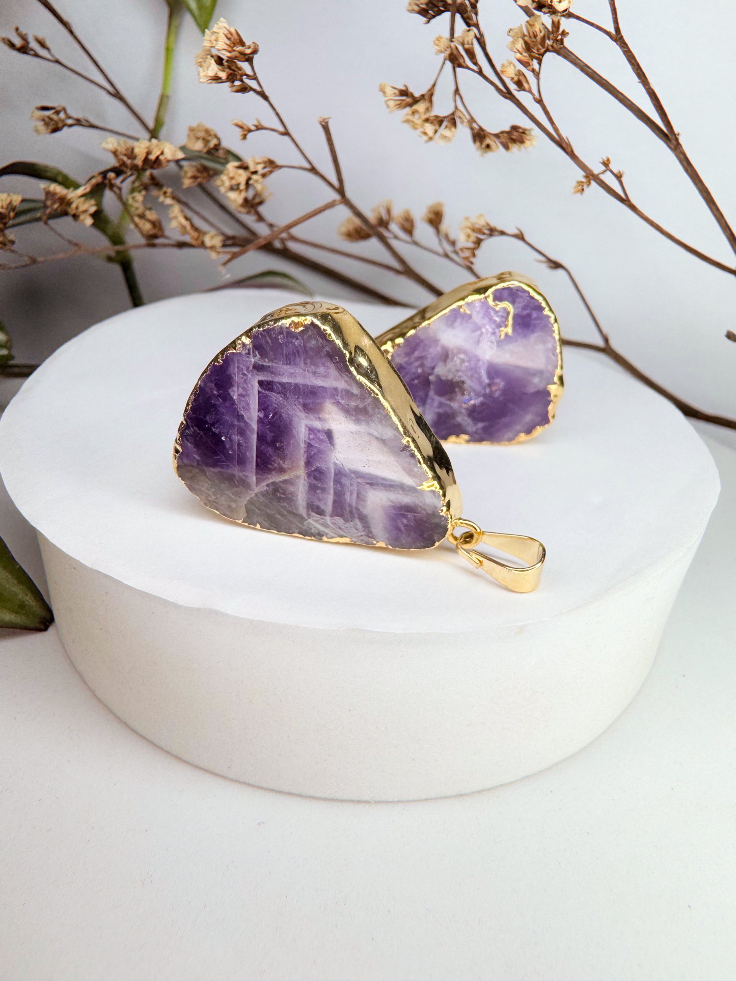 Pingente ametista - fatiada