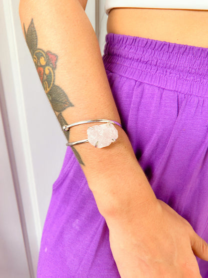 Bracelete estrela - Quartzo rosa
