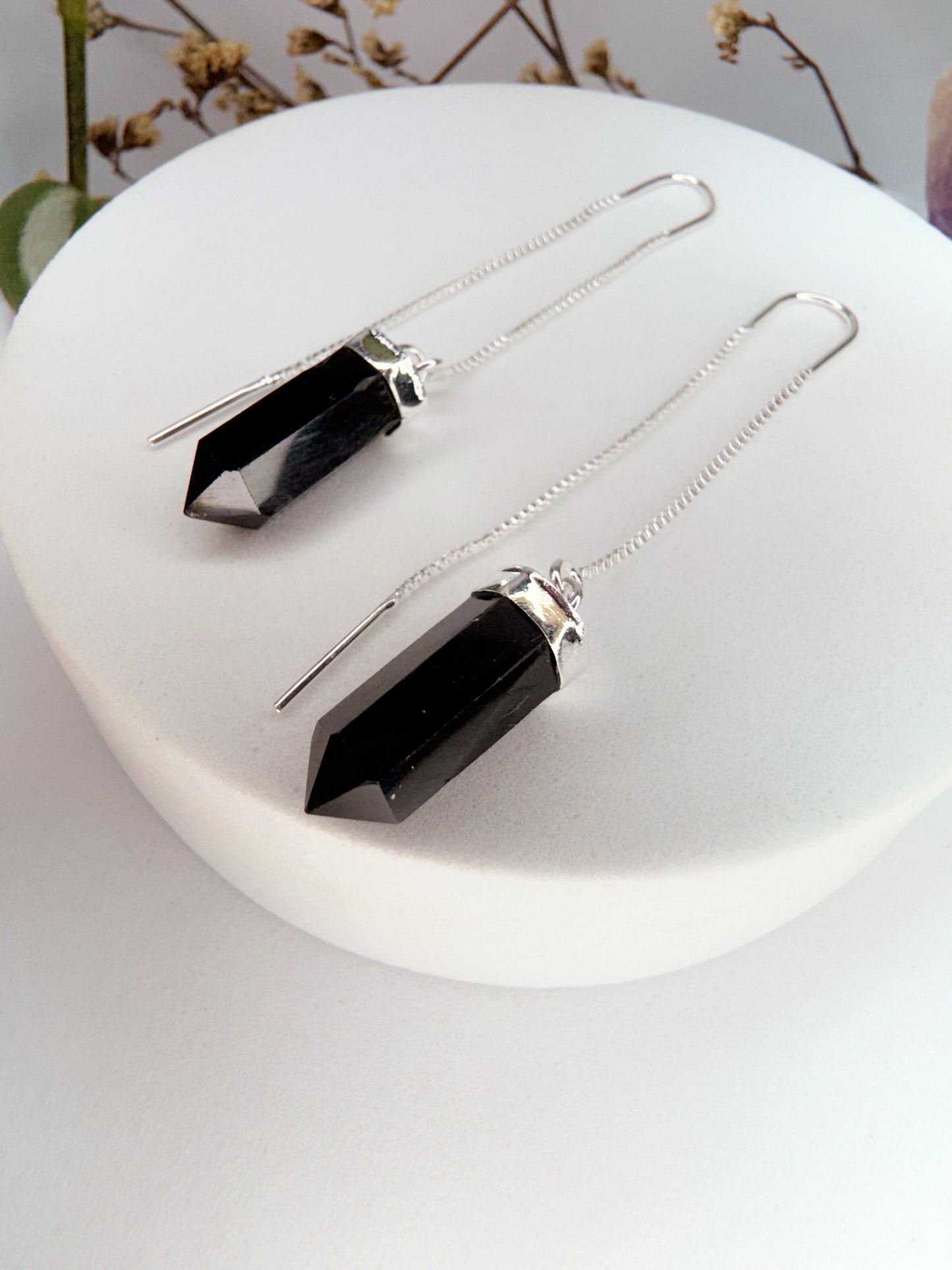 Brinco zen - Ônix lapidado