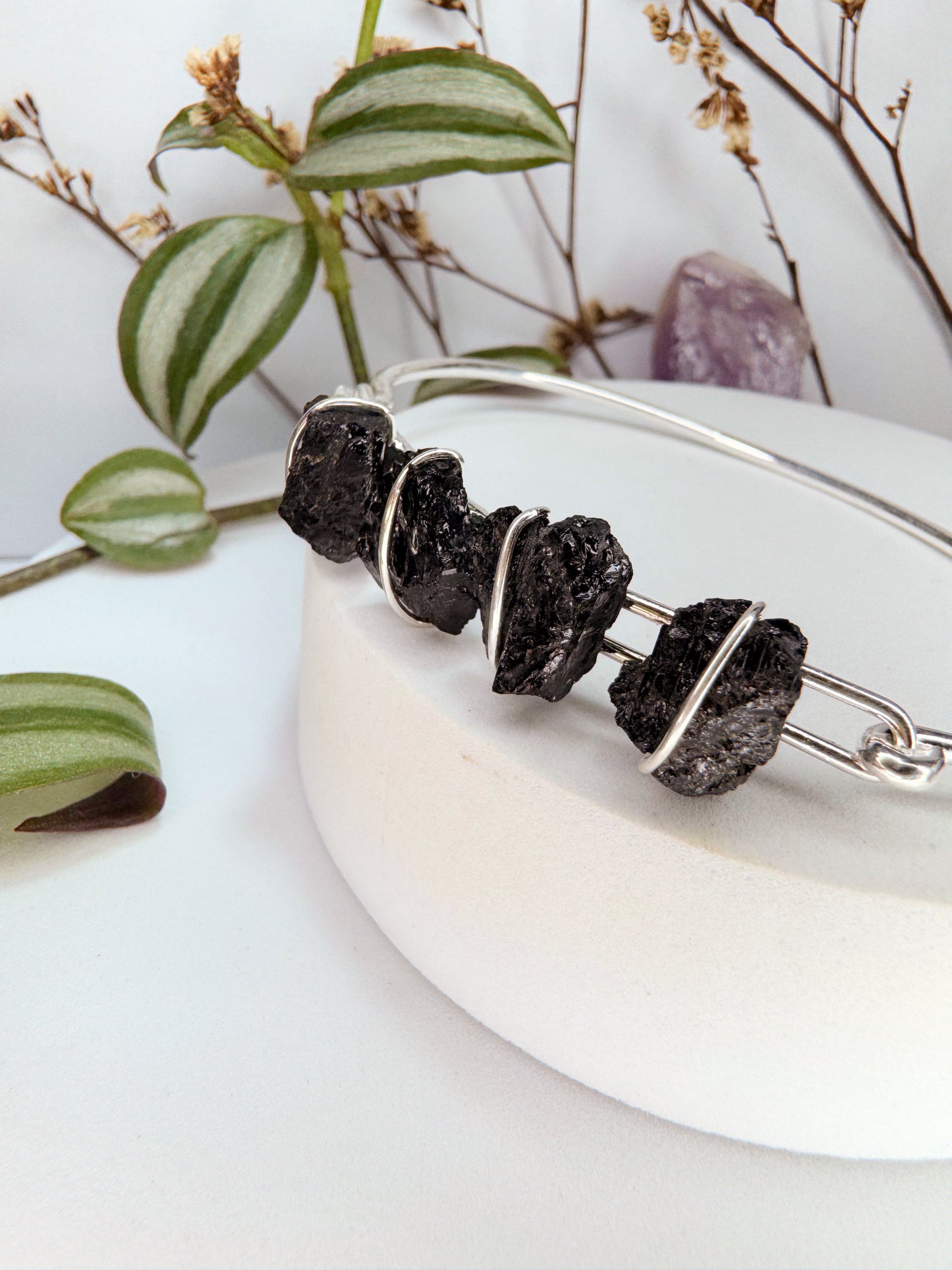 Bracelete terra - turmalina negra