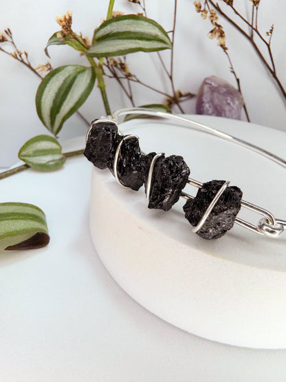 Bracelete terra - turmalina negra