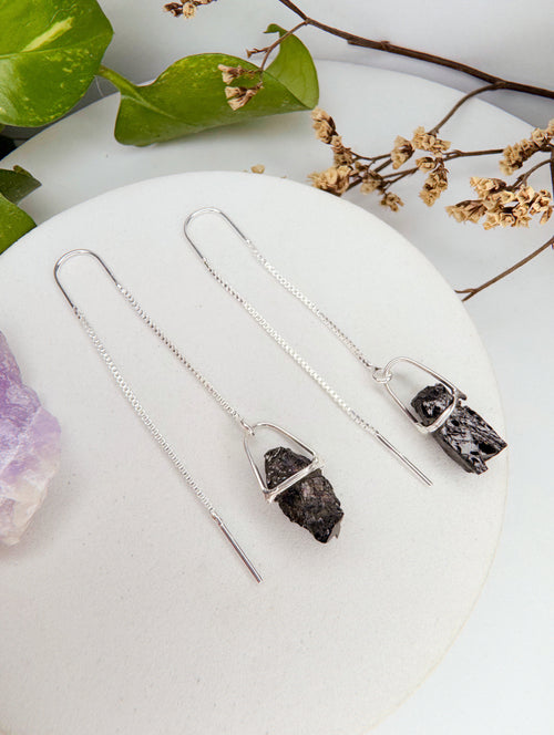 Brinco zen - turmalina negra