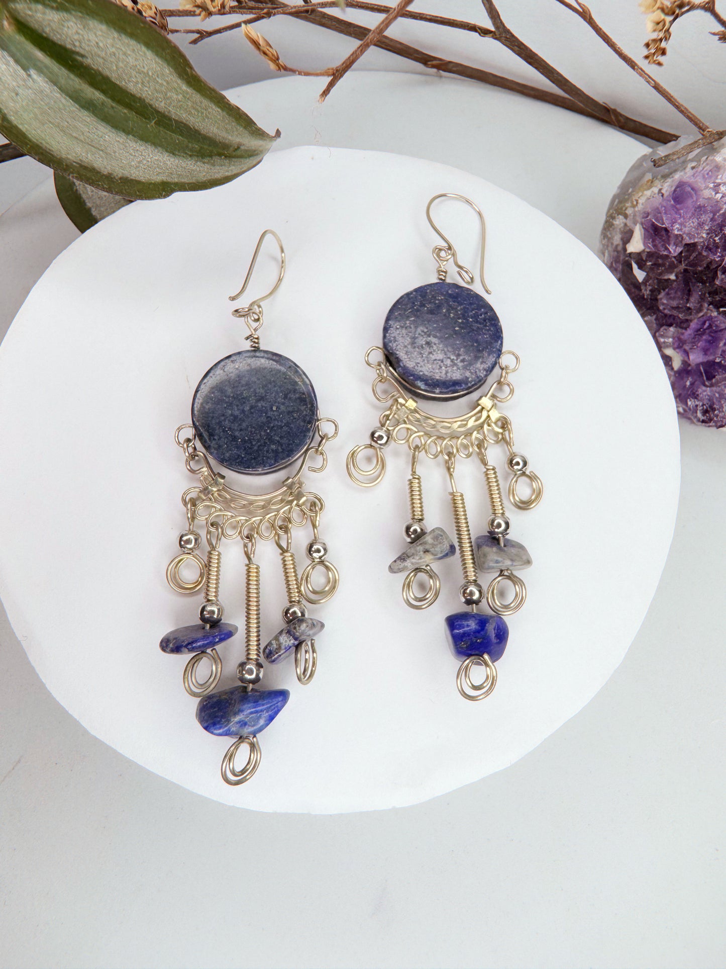 Brinco Nostalgia - Lápis lazulli