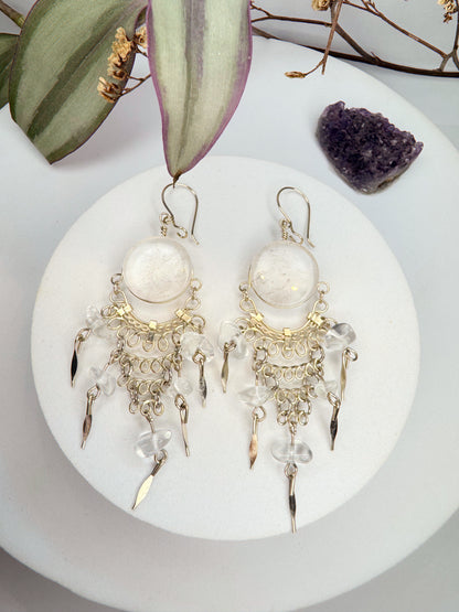 Brinco Nostalgia - Quartzo transparente