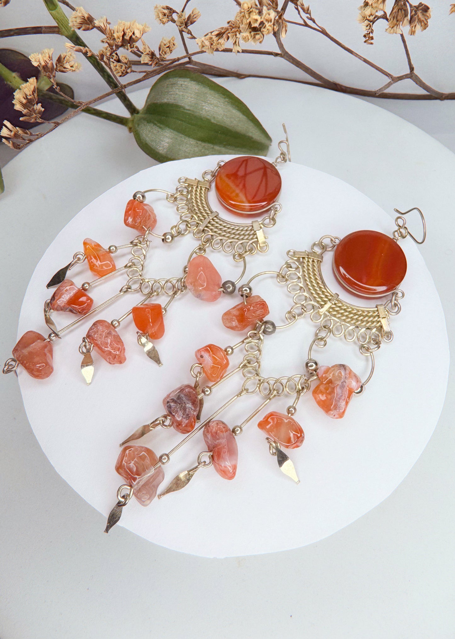 Brinco nostalgia - Cornalina