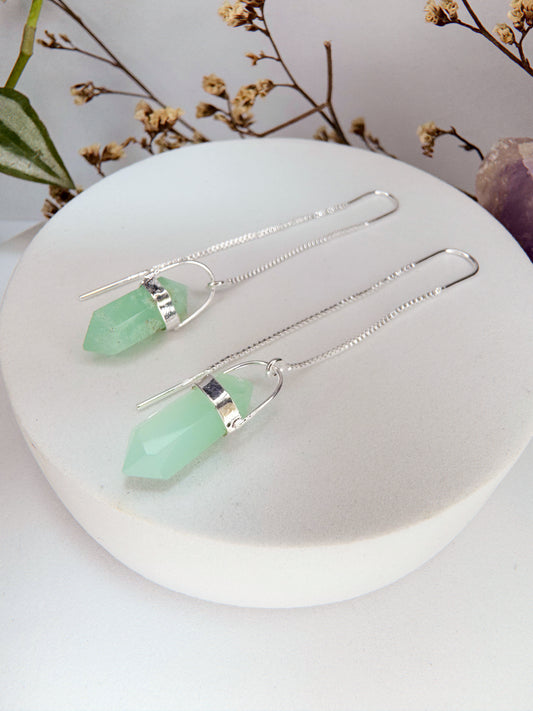 Brinco zen - Crisoprásio lapidado