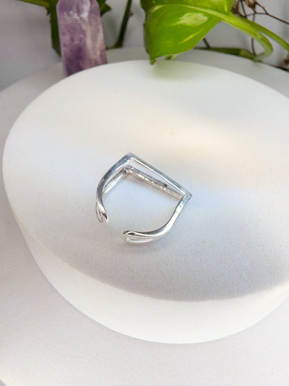 Anel duplo - Prata 925 TAM. Ajustável