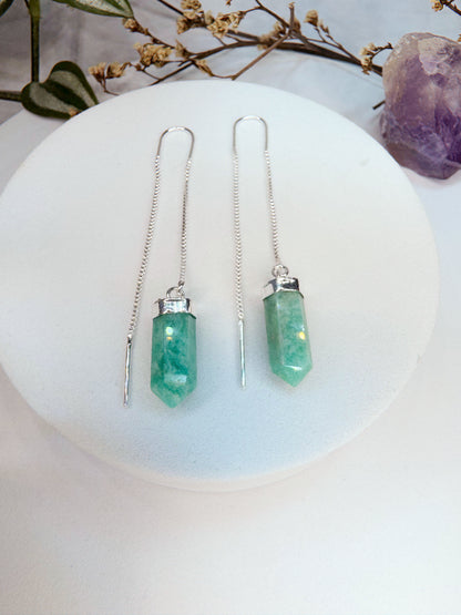 Brinco zen - Amazonita lapidada