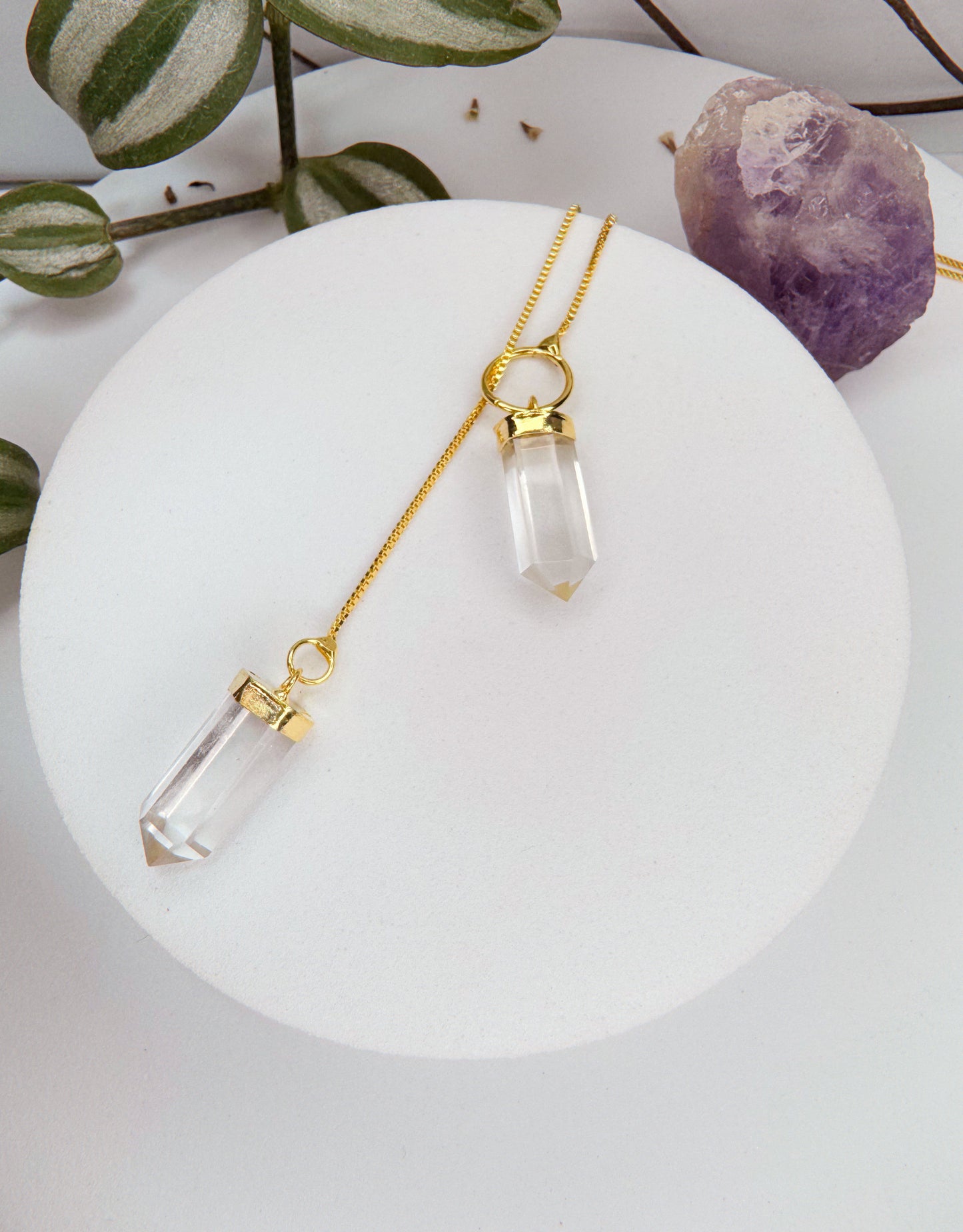 Colar Cósmico - Quartzo de Cristal