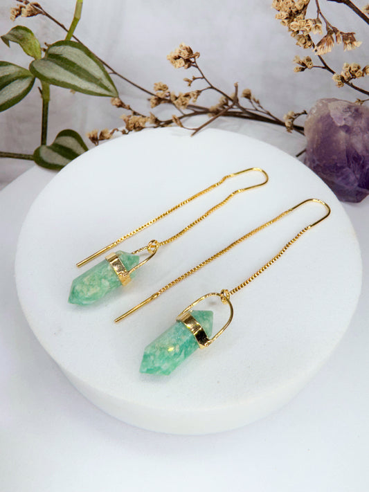 Brinco zen - Amazonita lapidada