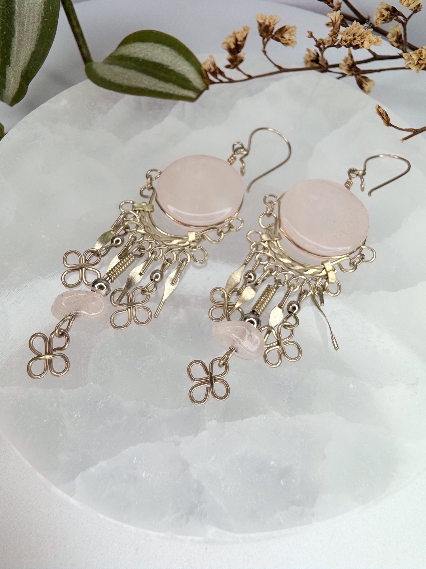 Brinco Nostalgia - Quartzo rosa