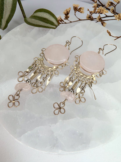 Brinco Nostalgia - Quartzo rosa