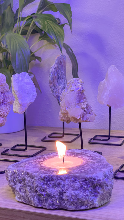 Base de cristal - Quartzo rosa