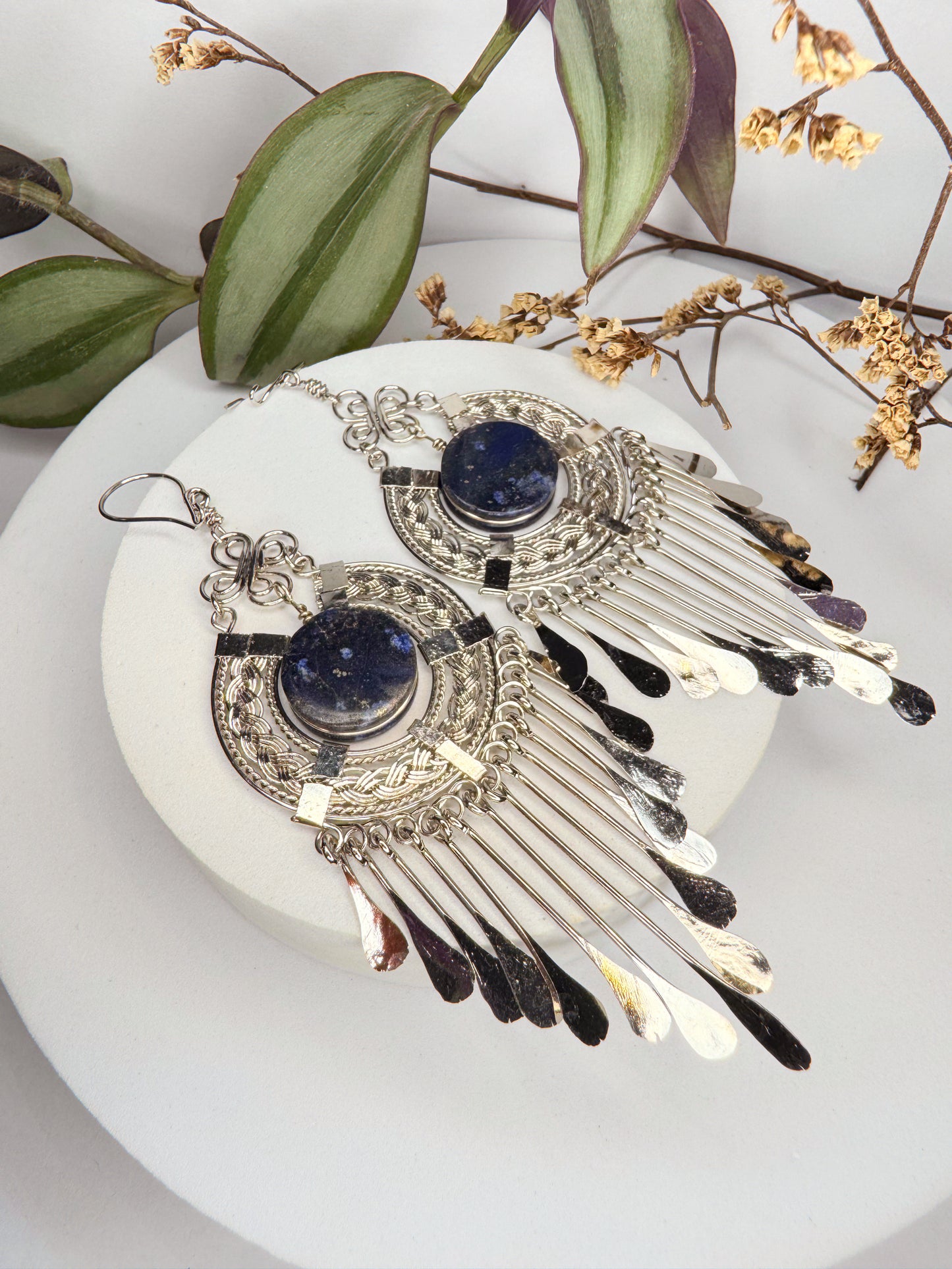 Brinco Nostalgia Aço - Lápis Lazulli