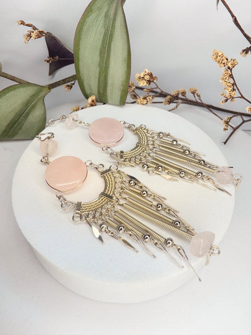 Brinco Nostalgia - Quartzo rosa