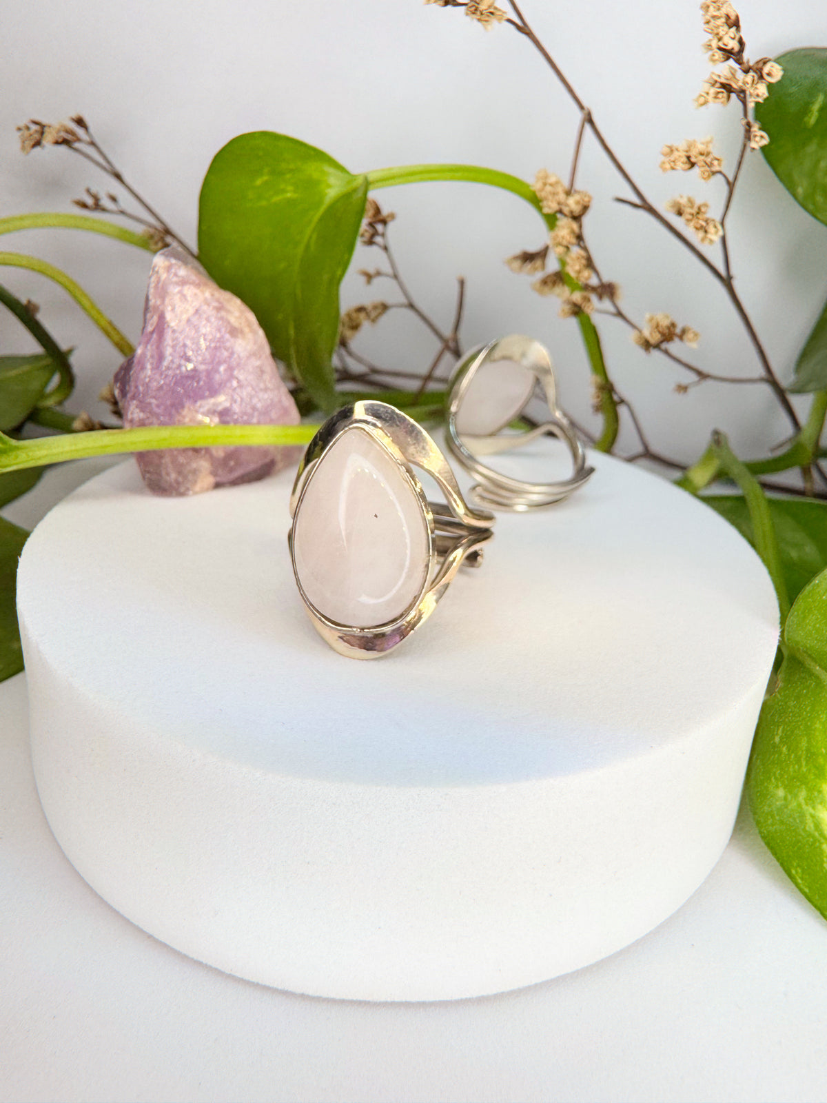 Anel Aura - Quartzo rosa