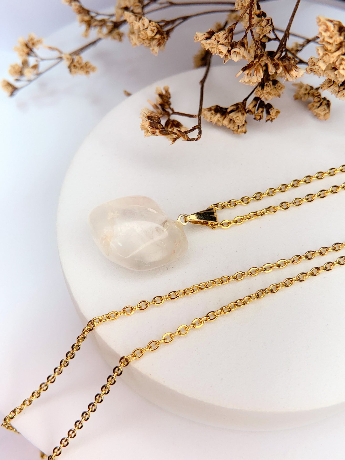 Colar Nature - Quartzo De Cristal Lapidado