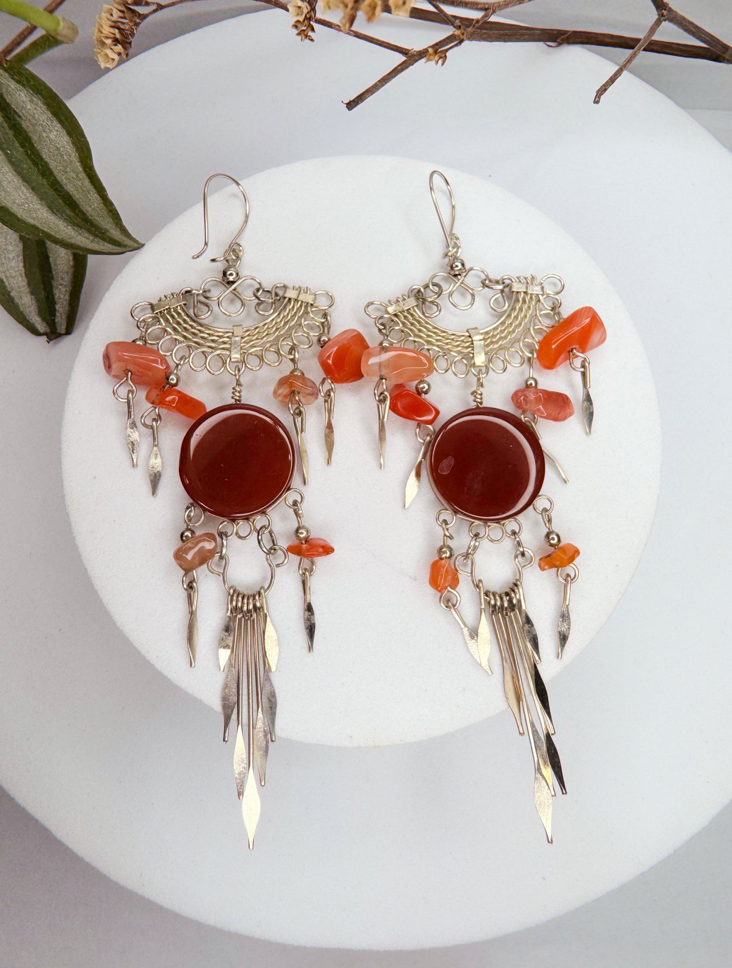 Brinco nostalgia - Cornalina