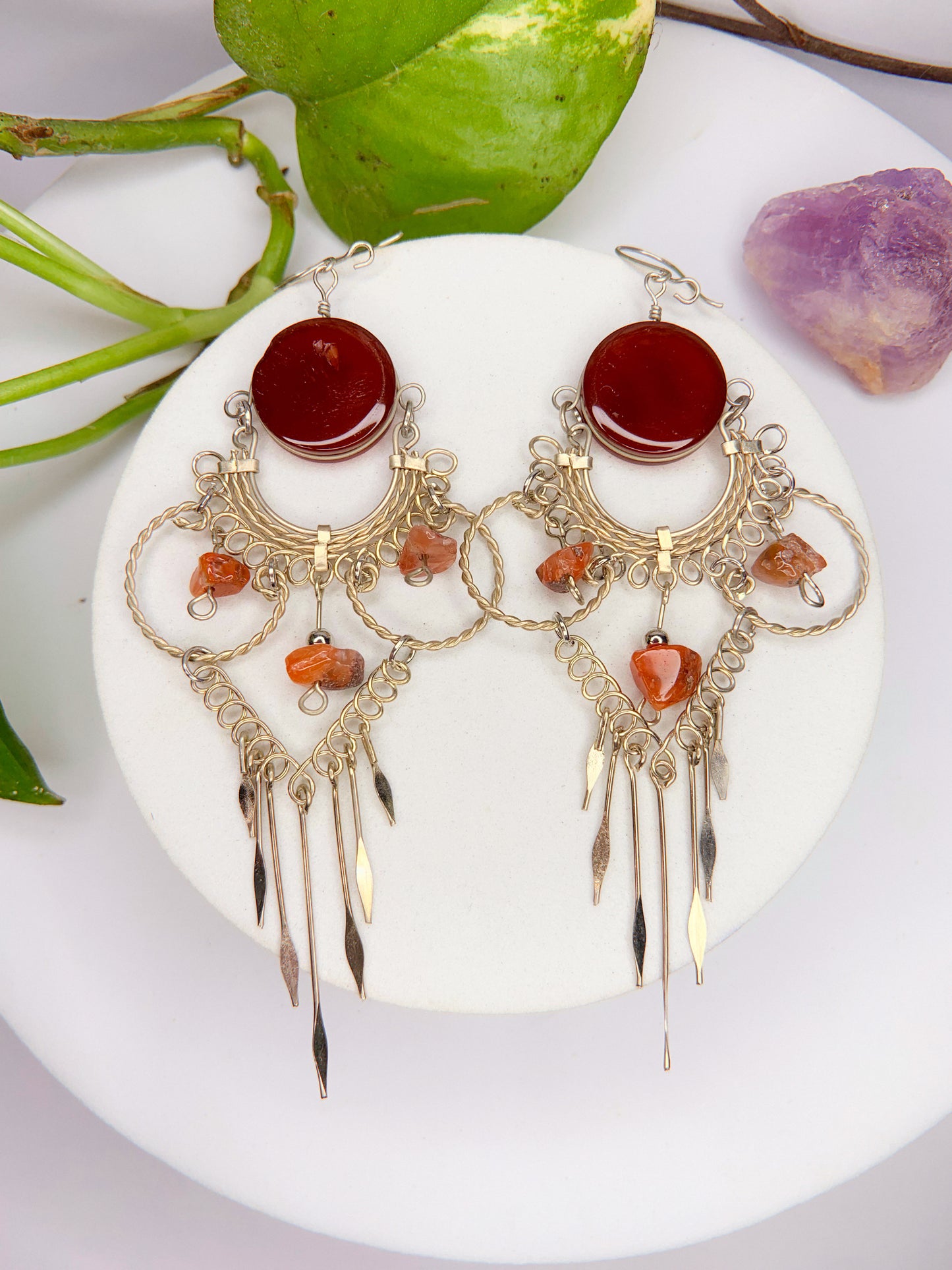 Brinco nostalgia - Cornalina